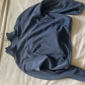 Blue Mock Neck Sweatshirt